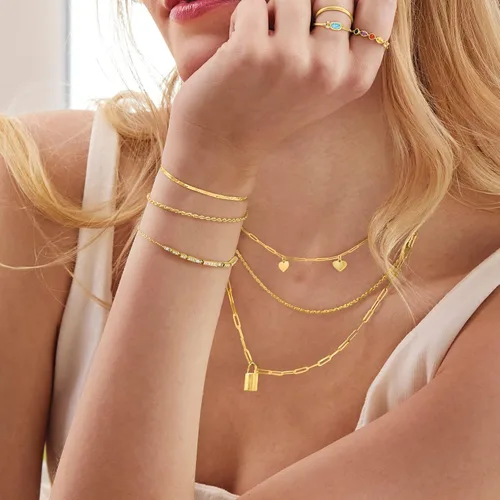 Vista 7 de RS Pure by Ross-Simons Pulsera de espiga de oro amarillo de 14 quilates de 0.059 in. 7 pulgadas, Oro amarillo de 14 quilates, No es una piedra