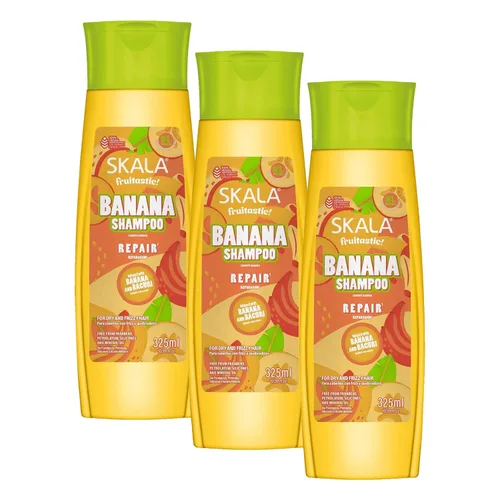 Vista 7 de SKALA Fruitastic Banana Shampoo 10.99 fl oz - Para cabello encrespado y quebradizo - Con extracto de plátano, mantequilla de bacuri, ceramidas