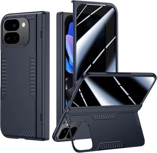Vista 11 de Kaiiecal Funda plegable para Google Pixel-9-Pro: Funda delgada con soporte de bisagra con protector de pantalla - Soporte de carga inalámbrica