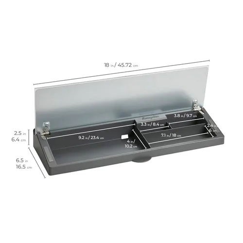 Vista 2 de ECR4Kids MessageStor - Teclado para escribir y almacenar, organizador de escritorio, ondas