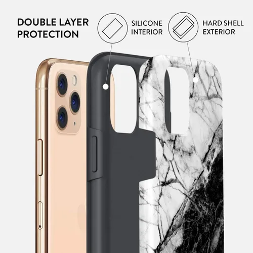 Vista 3 de BURGA - Funda compatible con iPhone 11 PRO, carcasa rígida híbrida de 2 capas + Funda protectora de silicona, Fatal Contradiction