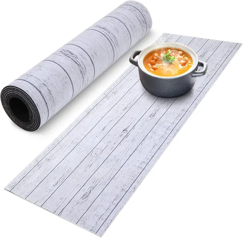 Vista 13 de Tapete de mesa de salvamanteles para platos calientes, 12 x 40 pulgadas, resistente al calor, impermeable, decorativo, para granja, cocina