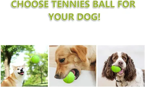 Vista 3 de BESTHLS Pelota de tenis para perros pequeños de 2 pulgadas para mascotas, cachorros, perros pequeños y pequeños, para hacer ejercicio