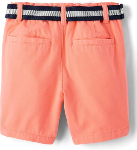Vista 2 de The Children's Place Pantalón corto chino con cinturón de sarga para bebés y niños pequeños