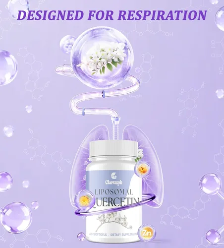 Vista 2 de Quercetina con bromelina Suplementos de quercetina liposomal con alta absorción para respiratorio e inmunidad* Quercitina 1000 mg con vitamina C