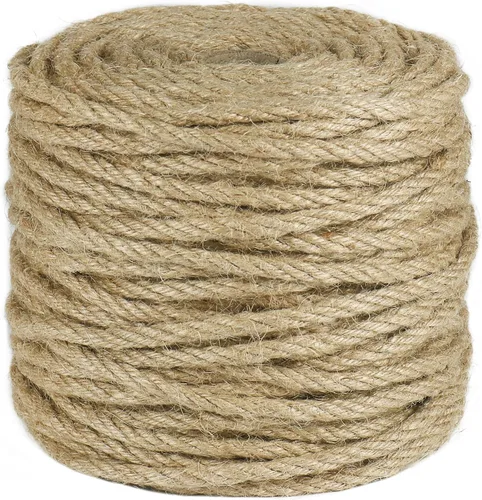 Vista 8 de Tenn Well Cuerda de yute de 6 mm, 20 metros de cuerda de yute fuerte y gruesa para manualidades, jardinería, poste de rascado para gatos, embalaje