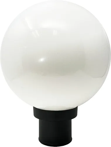 Vista 10 de KastLite Accesorio de iluminación combinado de globo de poste de lámpara Lente acrílica blanca de 12 pulgadas con acoplador blanco y montaje