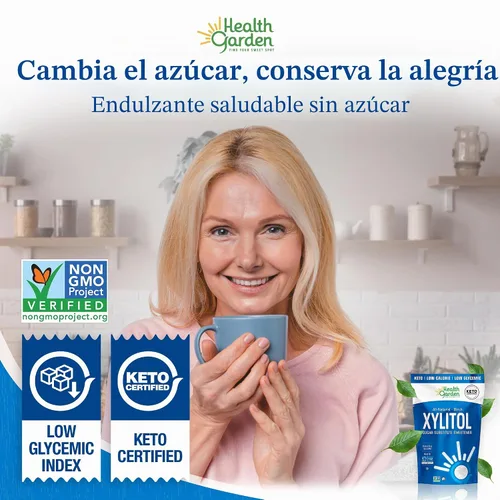 Vista 3 de Health Garden Birch Xylitol Sweetener - Xylitol Sugar Substitute - 2.5 lb