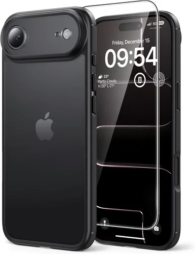 Vista 110 de TAURI Funda para iPhone 17, antiamarilleamiento con protector de pantalla, protección de grado militar, a prueba de golpes, delgada para iPhone 17