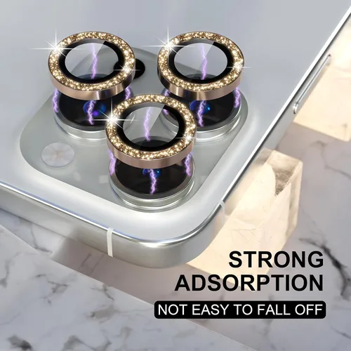 Vista 153 de Choiche Compatible para iPhone 16 Pro/iPhone 16 Pro Max Protector de Lente de Cámara, Vidrio Templado 9H Protector de Pantalla de Cubierta de Cámara