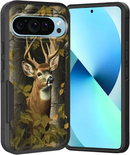 Vista 60 de Funda para Pixel 6A, Híbrida de Doble Capa de Servicio Pesado Resistente a Prueba de Golpes PC Duro + Funda Protectora de Silicona Suave para Google