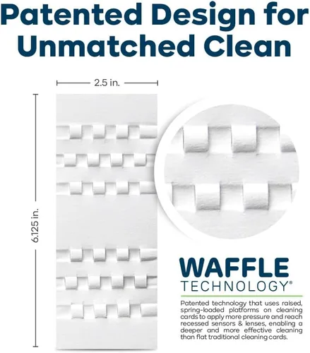 Vista 3 de KICTeam - Tarjetas de limpieza Waffletechnology para lectores de cheques MICR (15 tarjetas), presaturadas con solución de secado rápido, fabricadas