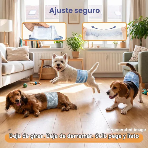 Vista 5 de Dono Pañales ampliados para perros, envolturas desechables para perros