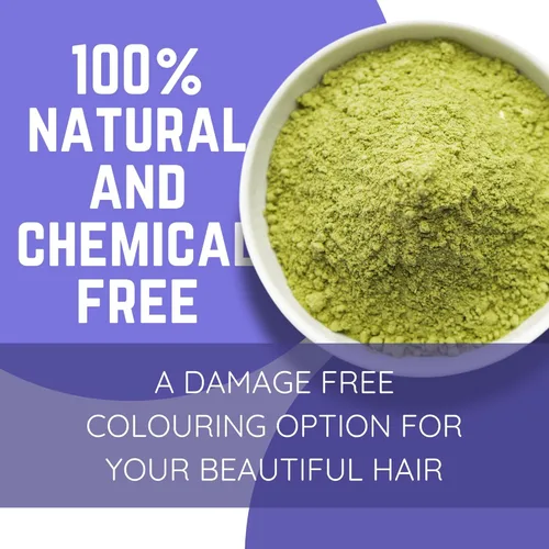Vista 4 de Havintha Combo de polvo índigo natural y polvo de henna para color de cabello negro (7.05 oz+7.05 oz)