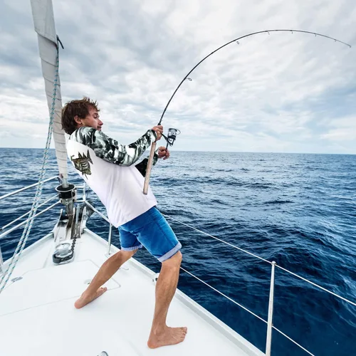 Vista 15 de Palmyth - Camiseta de pesca para hombre, con manga larga, protección solar ultravioleta FPU 50+, con bolsillo