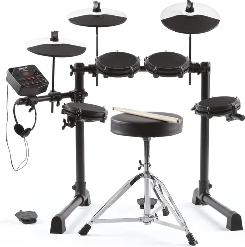 Vista 20 de Alesis Turbo Max Set de Batería Eléctrica con Almohadillas de Malla Silenciosas de 8", Lecciones, Bluetooth y Accesorios, Plegable
