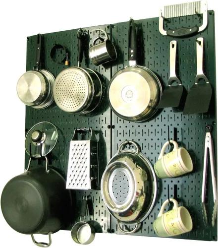 Vista 31 de Wall Control Organizador de Tablero Perforado de Cocina Estante de Almacenamiento de Ollas y Sartenes Kit de Organización con Tablero Perforado