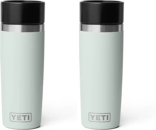 Vista 44 de YETI Rambler - Botella de viaje de 8 onzas, acero inoxidable, aislada al vacío con tapa a prueba de fugas, color negro