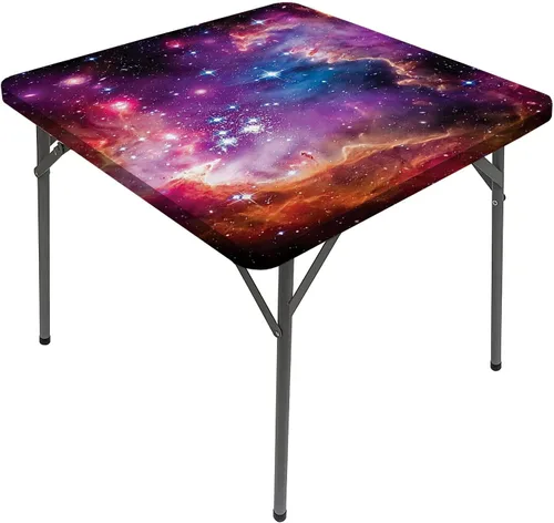 Vista 25 de Mantel cuadrado con diseño de galaxia y espiral, diseño de planeta y espiral, para mesa de 24 x 24 pulgadas, para restaurantes, picnic, patio