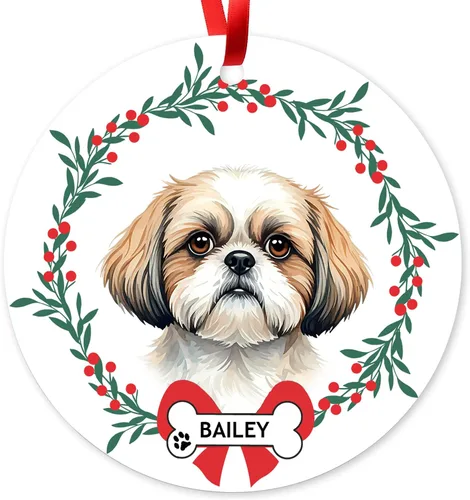Vista 17 de Adorno de Navidad personalizado de Beagle, adorno personalizado con nombre de mascota, regalos para los amantes de los perros Beagle, decoración