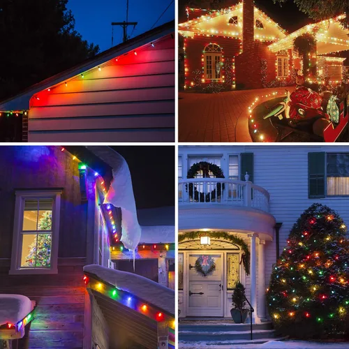 Vista 4 de Paquete de 25 bombillas LED C9 de repuesto para Navidad, bombillas LED C9 inastillables para cadena de luces de Navidad, base de candelabro E17