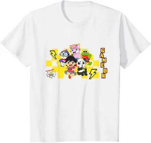 Vista 23 de Ryan's World Game On Characters Camiseta, Negro, S