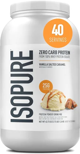 Vista 12 de Isopure Proteína aislada de suero de carbohidratos en polvo, crema