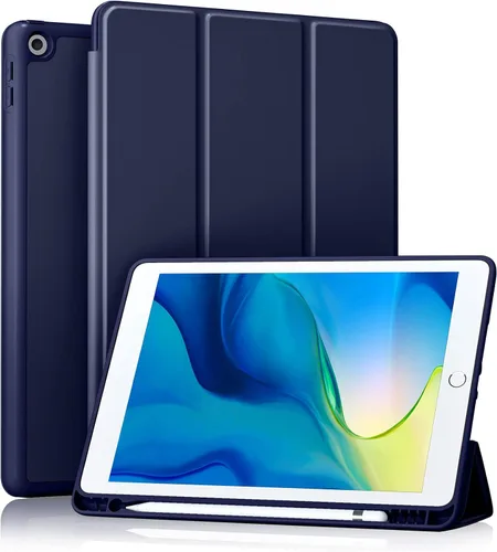 Vista 22 de Akkerds - Funda Compatible con iPad de 10.2 Pulgadas 2021/2020/2019, para iPad de 9ª/8ª/7ª Generación con Soporte para Lápiz, Funda Protectora