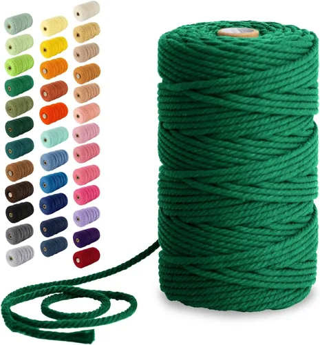 Vista 31 de Nook Theory Hilo de macramé de 3mm 109 yardas - Cuerda de macramé suave de 4mm, 5mm perfecta para nudos - Suministros de macramé para colgadores