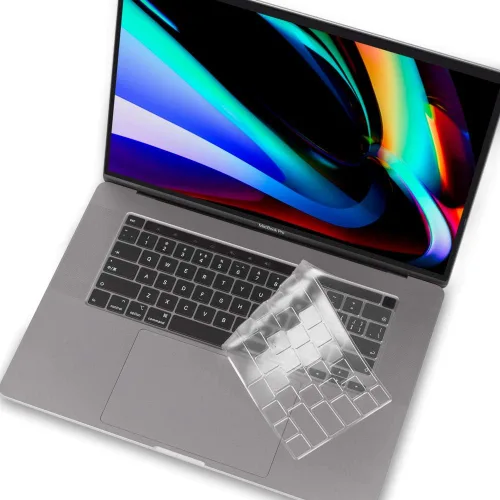 Vista 5 de Funda de teclado ultrafina para MacBook Pro de 16 pulgadas con Touch Bar Touch ID A2141 y MacBook Pro 13 pulgadas A2338 A2251 A2289 Protector