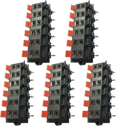 Vista 7 de Fielect 16 unids WP2-3 Clip de conexión de resorte de altavoz Terminales de 2 vías Bloque de tira Abrazadera de unión Clip de prueba Jack Socket