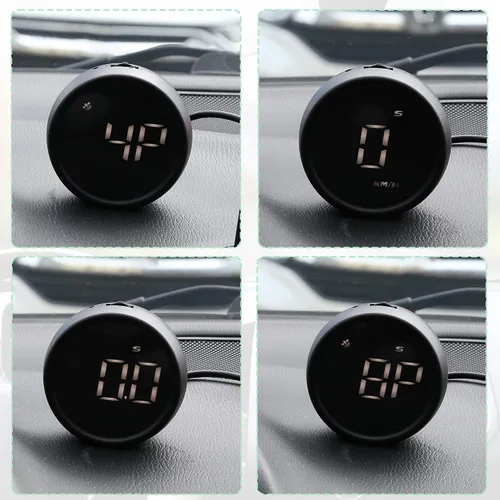 Vista 2 de X AUTOHAUX Mini velocímetro GPS digital HUD con pantalla frontal Pantalla blanca de 2,4 pulgadas, kit de visualización de parabrisas