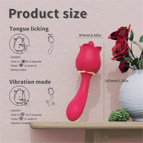Vista 5 de Vibrador de juguete rosa para mujeres, lamer el clítoris, vibradores de punto G para mujeres, consolador de pezón de clítoris, estimulador