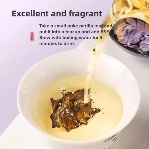 Vista 5 de Hojas de perilla de 8.82 oz - Frutescens de perilla seca natural, ingrediente tradicional del té de hierbas