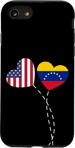 Vista 18 de Funda para iPhone 13 Pro Max Loving Venezuela USA Flag Heart Venezuelan Americans Love Case