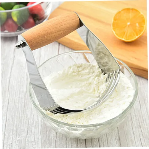 Vista 9 de Cortador de masa de acero inoxidable, licuadora de pastelería, herramienta de horneado manual para masa y mantequilla fría, utensilio de cocina