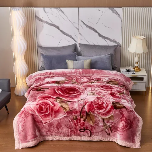 Vista 14 de LGYKUMEG Manta de visón coreano para sofá de 59 x 79 pulgadas, manta reversible de 2 capas Raschel para cama individual