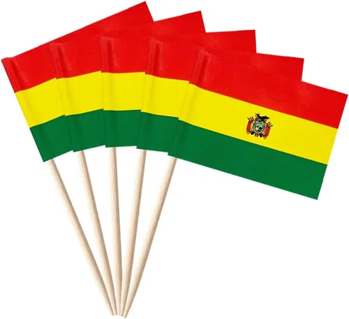 Vista 15 de stidsds 100 banderas de Antigua y Barbuda con palillos de dientes de Antigua y Barbuda, mini adornos pequeños para cupcakes de Antigua y Barbuda