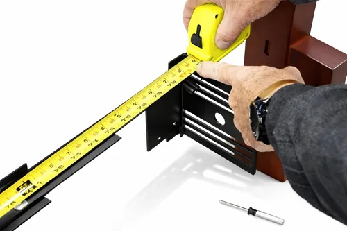 Vista 6 de Tech Team #928 Kit de soporte de extensión universal extra largo para estribo/cabecero, acero resistente, placas de montaje de gran