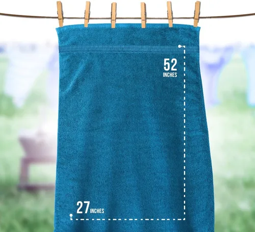 Vista 6 de CrystalTowels - Toallas extra absorbentes de 100% algodón, Algodón, Juego de 7 piezas
