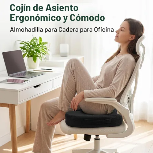 Vista 5 de Cojín de asiento de gel para asiento largo de cadera para asiento de coche de oficina