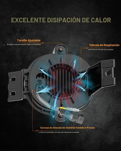 Vista 6 de BICYACO Luz antiniebla LED con DRL para Dodge Ram 1500 2500 3500 2002-2009