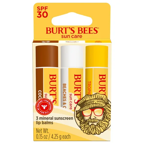 Vista 11 de Burt's Bees Bálsamo labial All Weather SPF 15, hidratante labial resistente al agua, sin tinte, tratamiento acondicionador natural, 2 tubos, 0.15
