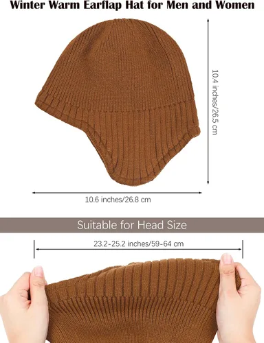 Vista 2 de Motarto Gorro de invierno cálido con orejeras, con forro polar grueso, elástico, resistente al viento, para hombres y mujeres