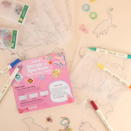 Vista 2 de Grabie Kit de manualidades de arte retráctil de más de 25 formas Paws & Wings - Libertad creativa