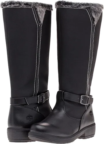 Vista 2 de Esther - Botas de nieve hasta la rodilla, disponibles en ancho medio y ancho y pantorrilla, Negro Wide Calf, 8 ancho