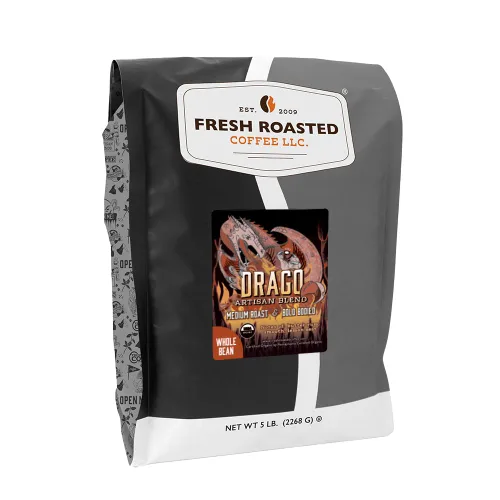 Vista 61 de Fresh Roasted Coffee, Blackbeard's Revenge, 12 onzas, tostado medio, Kosher, grano entero