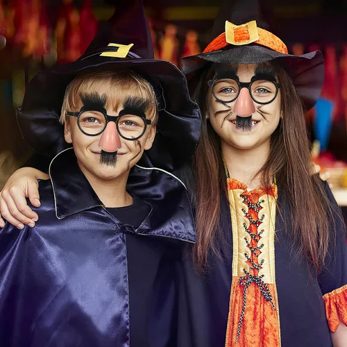 Vista 5 de Gafas de disfraz con divertidas cejas de nariz, nariz y anteojos, disfraz clásico, bigote, recuerdos de fiesta para disfraz de Halloween, fiestas
