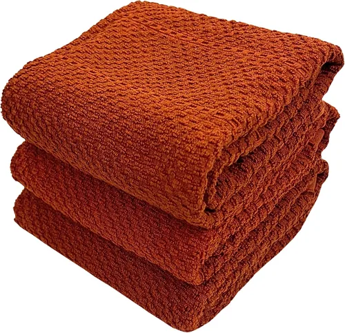 Vista 44 de Serafina Home Toallas de cocina de tamaño grande de color sólido negro: paño de 100 % algodón suave para limpieza y secado absorbente, con ribete