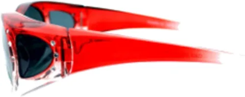 Vista 3 de The Overstock - Gafas de sol polarizadas para usar sobre gafas, Gris Rojo Púrpura - 8866, S